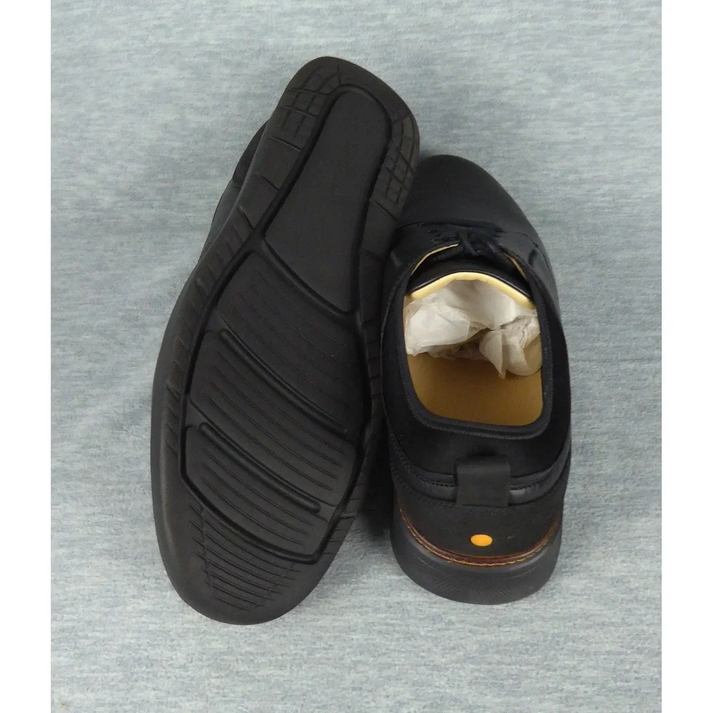 Samuel Hubbard Rafael Sport Lace Up Shoes Mens 14 XW Black Leather Sneakers